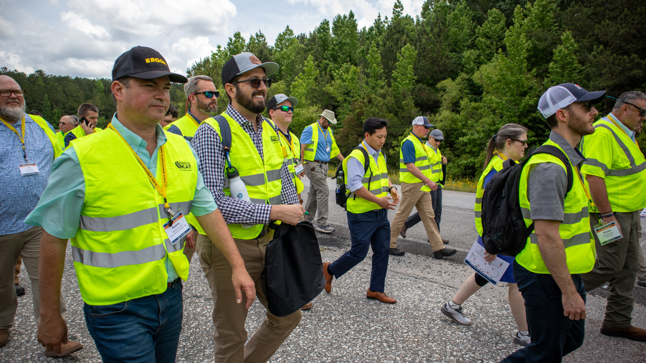 Attendees during tour of NCAT Test Track